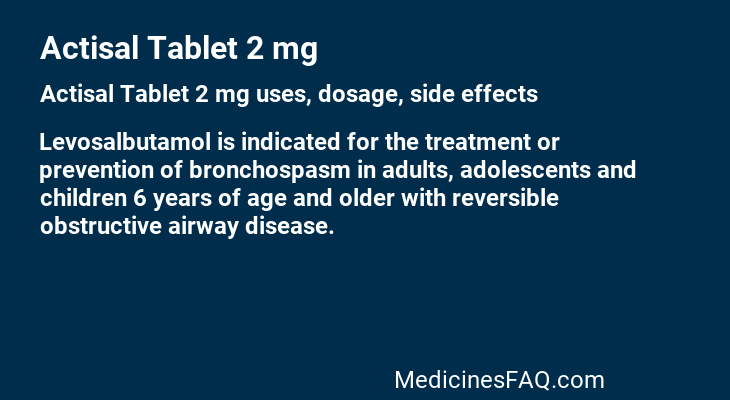 Actisal Tablet 2 mg