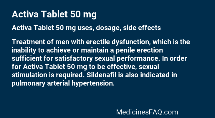 Activa Tablet 50 mg