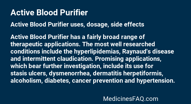 Active Blood Purifier