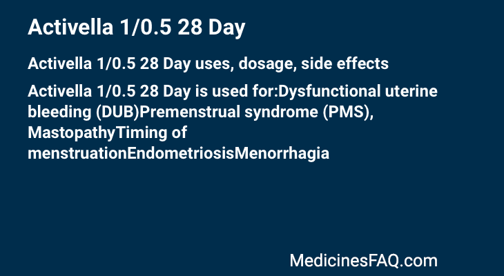 Activella 1/0.5 28 Day