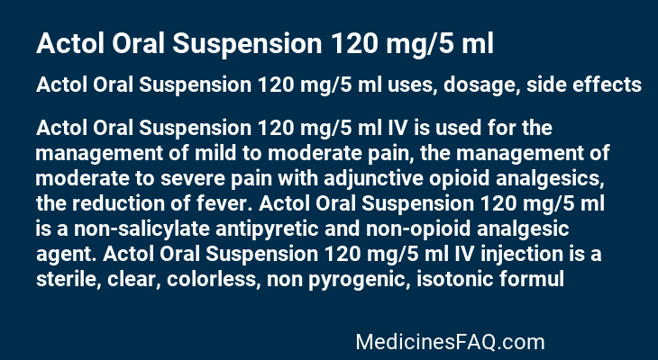 Actol Oral Suspension 120 mg/5 ml
