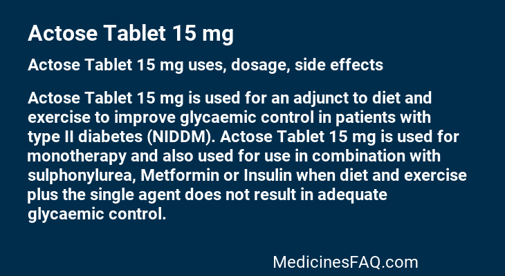 Actose Tablet 15 mg