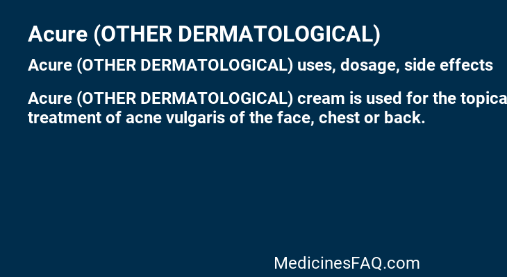 Acure (OTHER DERMATOLOGICAL)