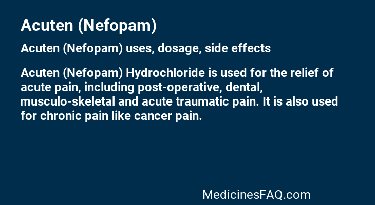 Acuten (Nefopam)