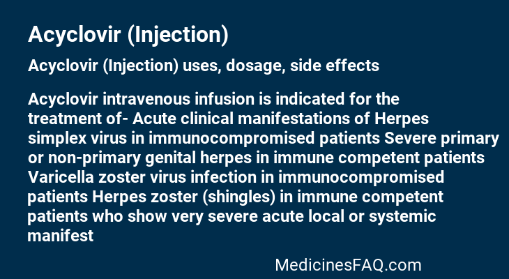 Acyclovir (Injection)