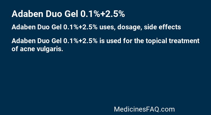 Adaben Duo Gel 0.1%+2.5%