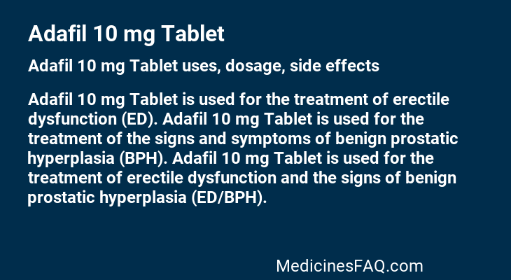 Adafil 10 mg Tablet