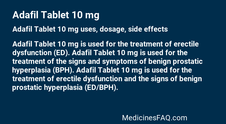 Adafil Tablet 10 mg