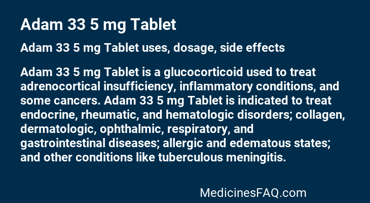 Adam 33 5 mg Tablet