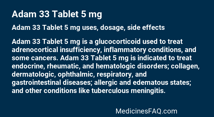 Adam 33 Tablet 5 mg