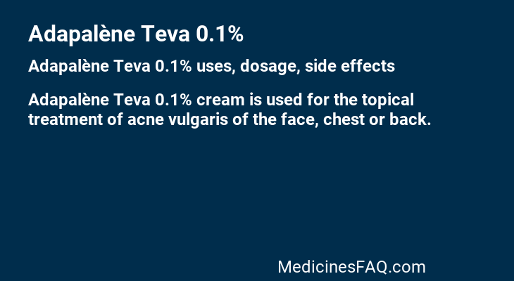 Adapalène Teva 0.1%