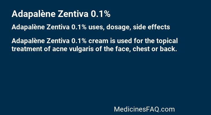 Adapalène Zentiva 0.1%