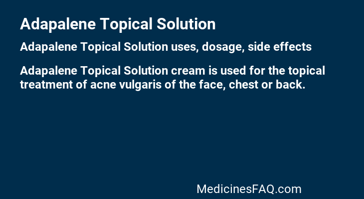 Adapalene Topical Solution