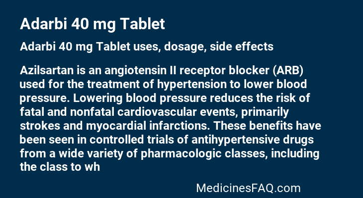 Adarbi 40 mg Tablet