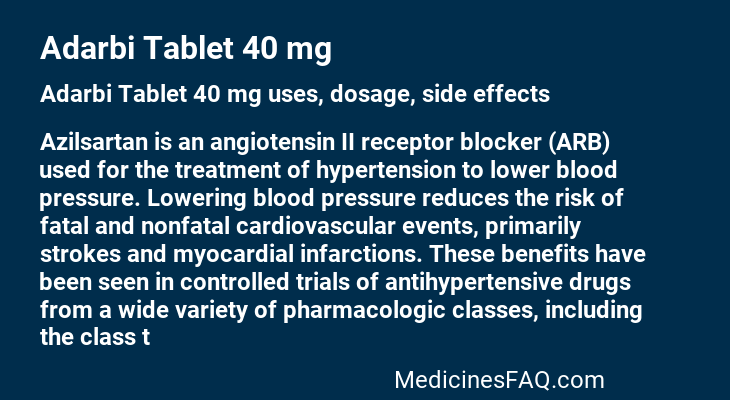 Adarbi Tablet 40 mg