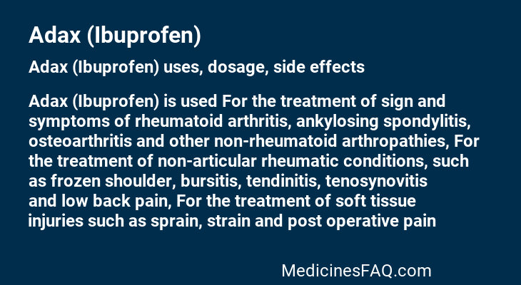 Adax (Ibuprofen)