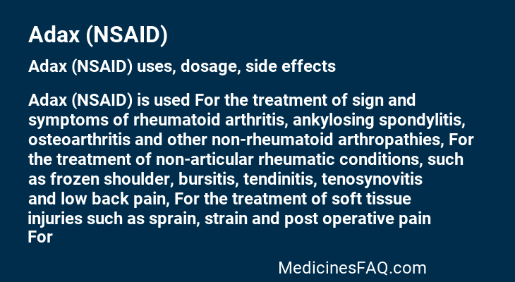 Adax (NSAID)