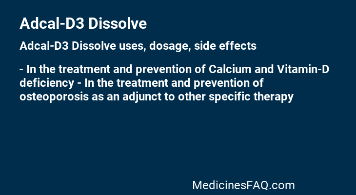 Adcal-D3 Dissolve
