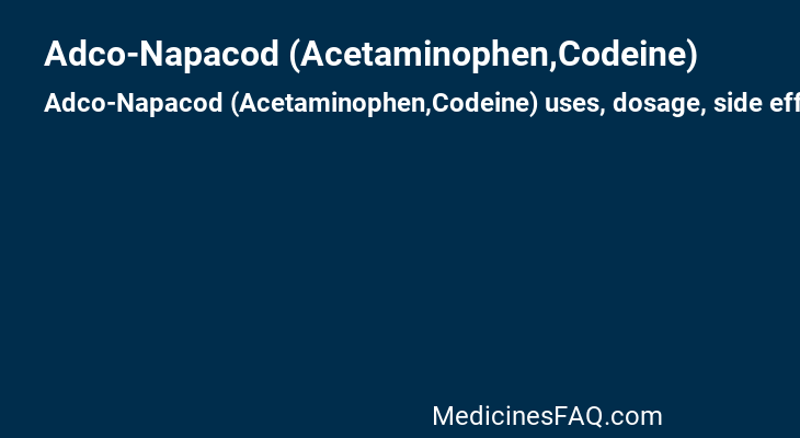 Adco-Napacod (Acetaminophen,Codeine)