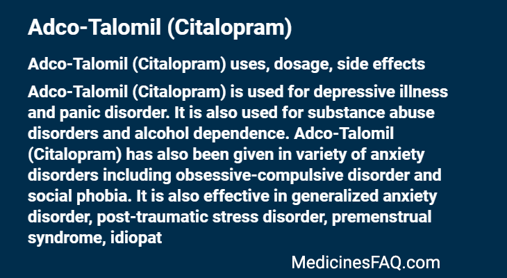 Adco-Talomil (Citalopram)