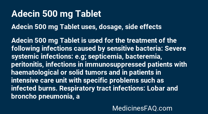 Adecin 500 mg Tablet