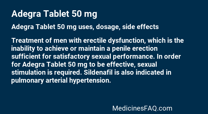 Adegra Tablet 50 mg