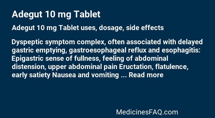 Adegut 10 mg Tablet