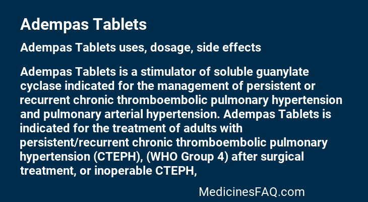 Adempas Tablets
