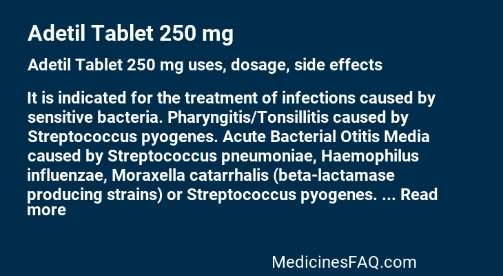 Adetil Tablet 250 mg