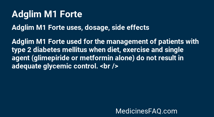 Adglim M1 Forte