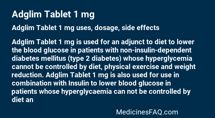 Adglim Tablet 1 mg