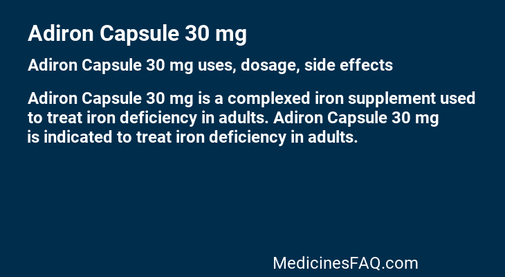 Adiron Capsule 30 mg