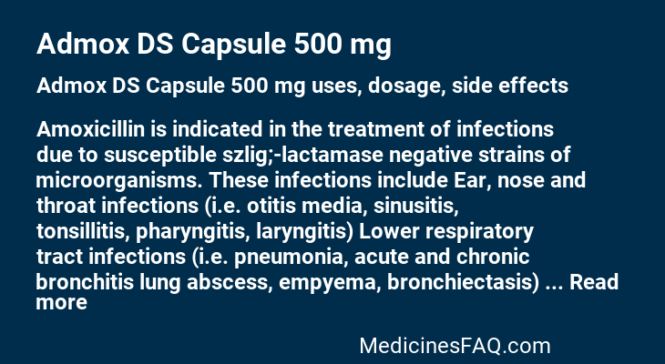 Admox DS Capsule 500 mg