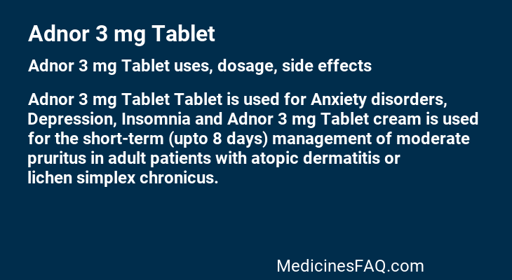 Adnor 3 mg Tablet