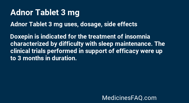 Adnor Tablet 3 mg