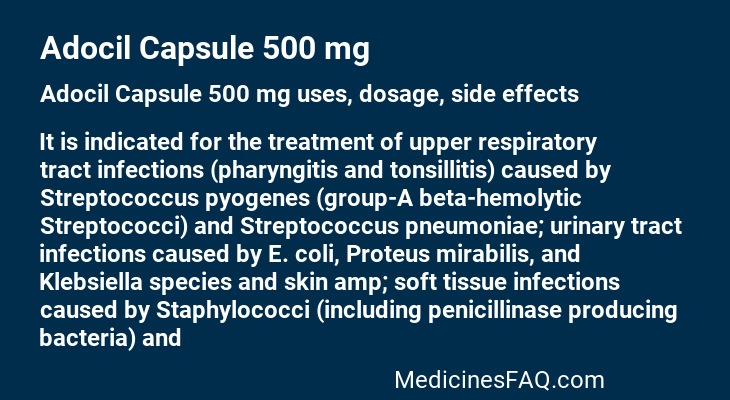 Adocil Capsule 500 mg