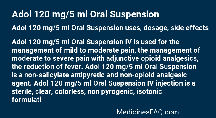 Adol 120 mg/5 ml Oral Suspension