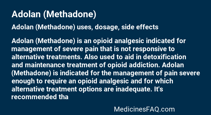 Adolan (Methadone)