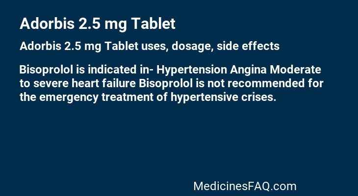 Adorbis 2.5 mg Tablet