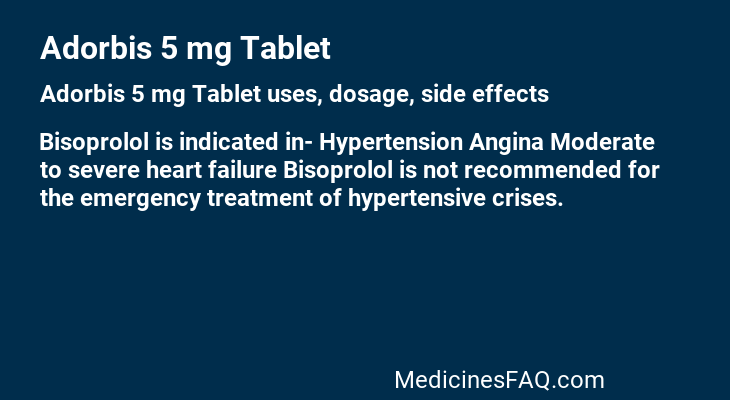 Adorbis 5 mg Tablet