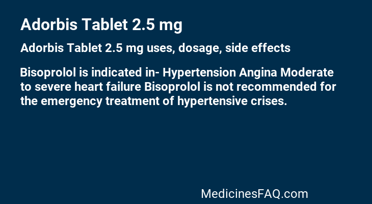 Adorbis Tablet 2.5 mg
