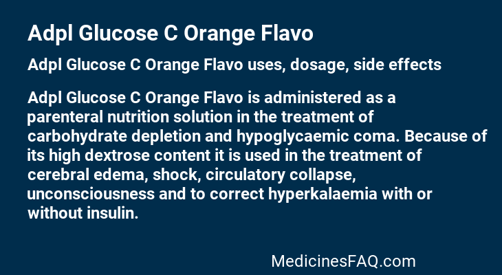 Adpl Glucose C Orange Flavo