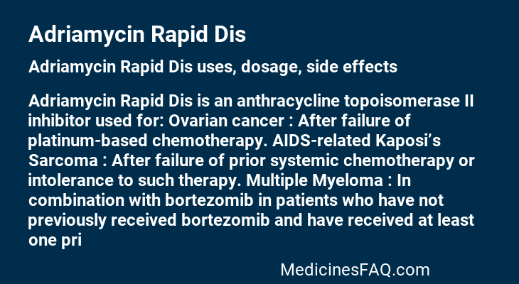 Adriamycin Rapid Dis