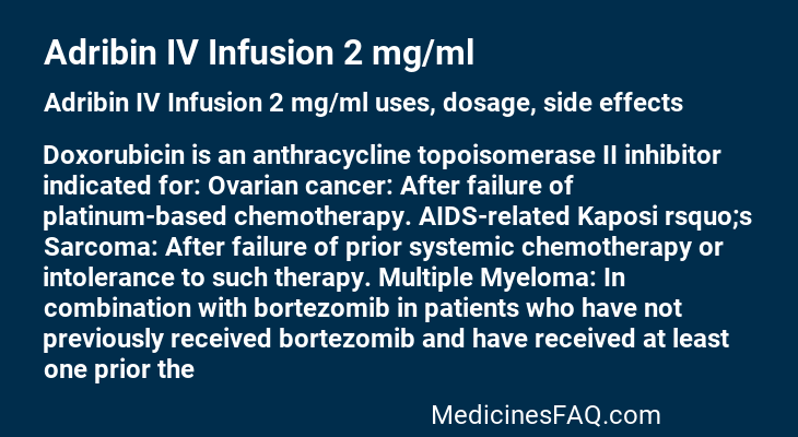 Adribin IV Infusion 2 mg/ml