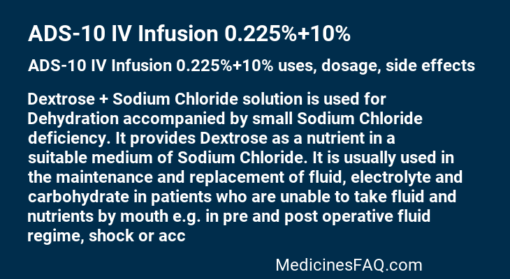 ADS-10 IV Infusion 0.225%+10%