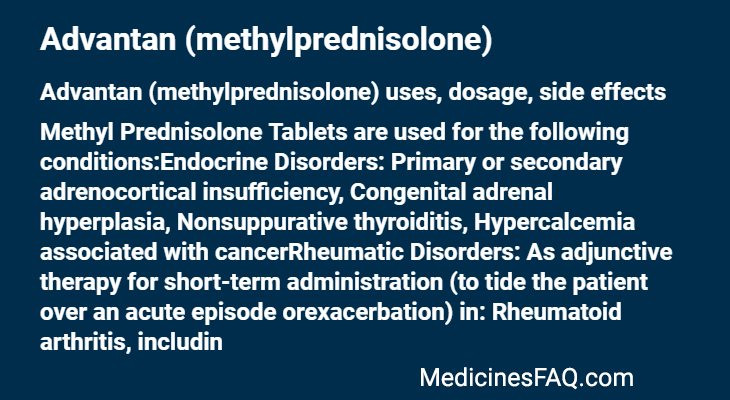 Advantan (methylprednisolone)