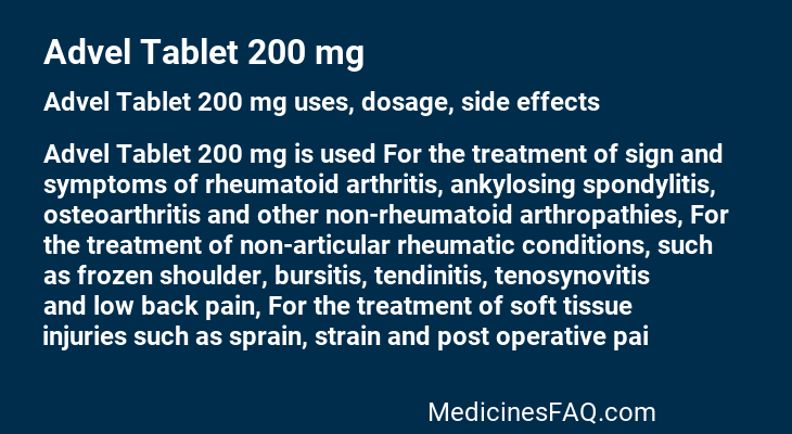 Advel Tablet 200 mg