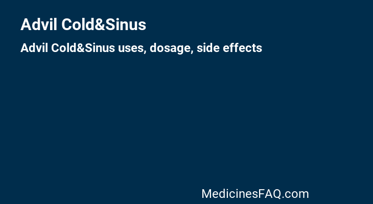 Advil Cold&Sinus