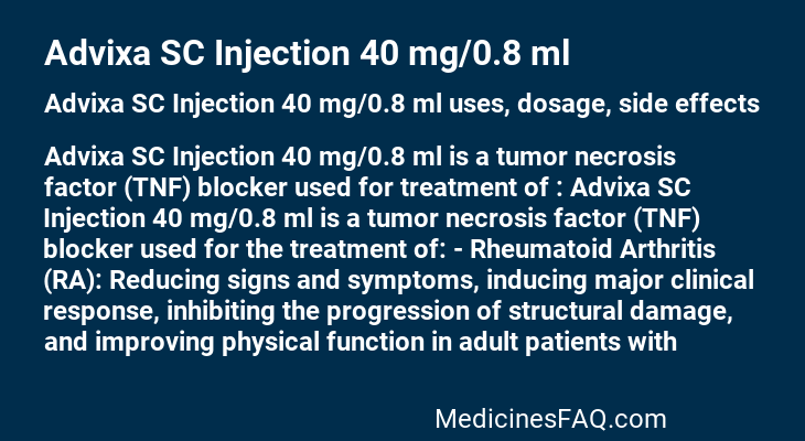 Advixa SC Injection 40 mg/0.8 ml