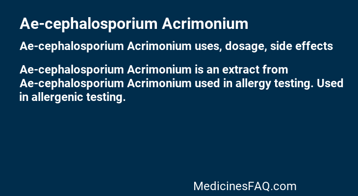 Ae-cephalosporium Acrimonium